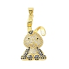 Rack Plating Brass Micro Pave Cubic Zirconia Pendants KK-S380-38C-G-1