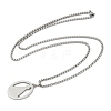 201 Stainless Steel Nossa Senhora Aparecida Virgin Mary Pendant Necklaces for Women NJEW-K283-01P-2