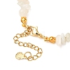 3Pcs Natural Moonstone & Rose Quartz & Synthetic Turquoise Chips & Shell Pearl Beads Bracelets Sets BJEW-JB12413-6