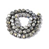 Ombre Effect Dyed Electroplate Opaque Glass Beads Strands EGLA-Q130-01A-02-3