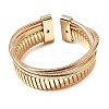 Iron Multi-strand Snake Chain Cuff Bangles for Women BJEW-P390-01B-G-2