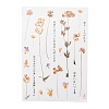 Flower Pattern Waterproof Self Adhesive Hot Stamping Stickers DIY-I063-11-2