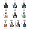 50Pcs 10 Styles Rack Plating Alloy Enamel Pendants ENAM-CJ0003-10-2
