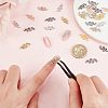 Olycraft 32Pcs 8 Style Alloy Cabochons FIND-OC0002-21-3