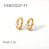 Elegant 304 Stainless Steel Hoop Earrings LS-QA3505-2-1