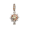 Brass Topaz Rhinestone European Dangle Charms LS-KK-P324-09P-1