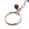 Natural Gemstone Beads Keychain KEYC-JKC00306-5