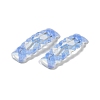 10Pcs 5 Colors Tartan Pattern Epoxy Resin Snap Hair Clip PHAR-P009-01A-3