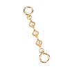 Rhombus Alloy Rhinestone Bag Extender Chains PW-WG08B98-01-1