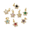 Brass Micro Pave Cubic Zirconia Pendants KK-A291-13A-G-1