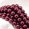 Round Shell Pearl Bead Strands X-BSHE-L011-8mm-A007-1