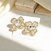 Alloy Rhinestone Stud Earrings for Women AL-CBA6127-02G-1