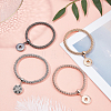 4Pcs 4 Colors Donut Charm Stretch Bracetet for Girl Women BJEW-CA0001-04-4