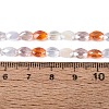 Electroplate Imitation Jade & Opaque & Transparent Glass Beads Strands EGLA-Q135-4x6MM-01C-5