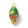 Handmade Millefiori Glass Beads Pendants PALLOY-JF00555-2