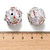 Christmas Theme Polymer Clay Rhinestone Beads with Resin RESI-Z045-01D-3