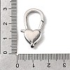 Brass Clear Cubic Zirconia Lobster Claw Clasps KK-Z078-46C-P-3