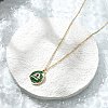 304 Stainless Steel Micro Pave Cubic Zirconia constellation Pendant Necklaces NJEW-R021-01G-07-2