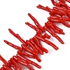 Opaque Acrylic Imitation Coral Beads Strands X-SACR-P033-01A-06-1