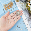 100Pcs 2 Colors Brass Friction Ear Nuts KK-BBC0028-59-3
