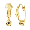 Brass Clip-on Earring Converters Findings KK-Q115-G-NF-2