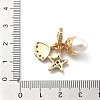 Rack Plating Brass Cubic Zirconia European Dangle Charms KK-Q017-29G-3