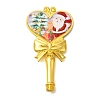 Christmas Santa Claus Print Brass & Resin Wax Stamp Handles LS-AJEW-A058-02B-1