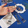 10Pcs 10 Colors Tibetan Style Zinc Alloy with Resin Bead Tassel Big Pendants TIBEP-PH0001-92-3