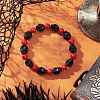 Synthetic Turquoise Beaded Stretch Bracelets BJEW-JB12093-03-1