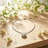Stainless Steel Textured Puffy Heart Pendant Necklaces for Valentine's Day EI9252-4-4
