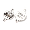 Tibetan Style Alloy Octagon with Church Connector Charms FIND-Z099-16AS-03-2