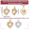 Beebeecraft 8Pcs 2 Colors Rack Plating Brass Micro Pave Clear Cubic Zirconia Pendants KK-BBC0009-69-2