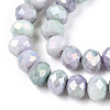 Faceted Electroplated Glass Beads Strands X-GLAA-C023-02B-A-3