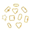 12Pcs 12 Styles 304 Stainless Steel Keychain Clasps Ion Plating(IP) STAS-CJ0003-29-8