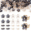 100Pcs 2 Colors Transparent Resin Sakura Flower Bead Caps RESI-TA0005-57-1