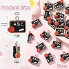 20Pcs Study Theme Opaque Resin Pendants RESI-YW0004-52-2
