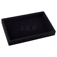 Rectangle Velvet Jewelry Trays for Earring ODIS-WH0017-063