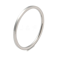 Non-Tarnish 304 Stainless Steel Simple Plain Band Finger Ring for Women Men RJEW-F152-05P-E