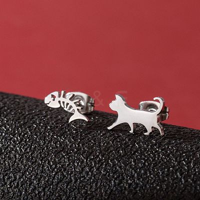 Stainless Steel Stud Earrings for Women PW-WGFE412-02-1