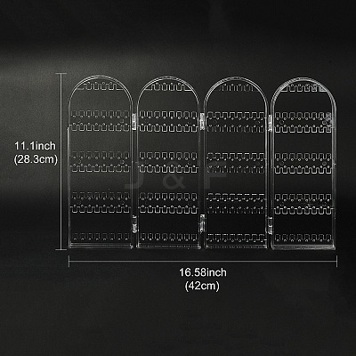 4 Foldable Screen Acrylic Earring Display Stands EDIS-N010-02-1