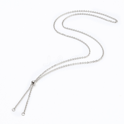 Tarnish Resistant 304 Stainless Steel Slider Necklace Making AJEW-JB00776-01-1
