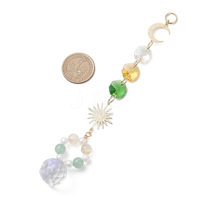 Glass Hanging Suncatchers HJEW-JM04589-1