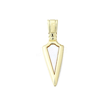 Arrowhead Shape Brass Pendants KK-V010-13G-1
