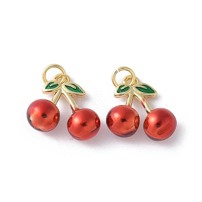 Brass Enamel Charms KK-D336-06G-04-1