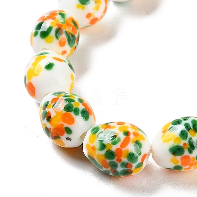 Handmade Lampwork Beads Strands LAMP-Q036-08C-1