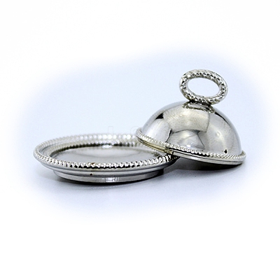 Miniature Alloy Food Serving Cover Cloche Dome Plate MIMO-PW0001-159P-1