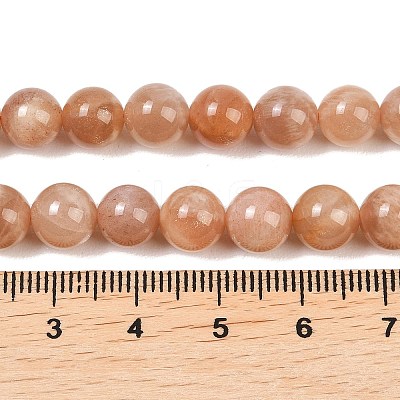 Natural Sunstone Beads Strands G-G342-A02-8mm-1