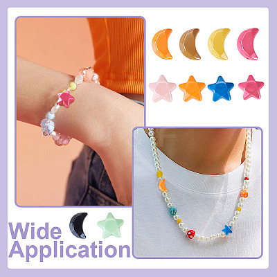 20Pcs 2 Styles Opaque Acrylic Beads OACR-TA0002-98-1