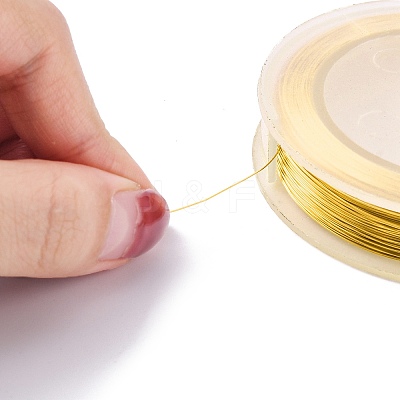 Round Copper Wire for Jewelry Making CWIR-WH0001-0.2mm-05-1