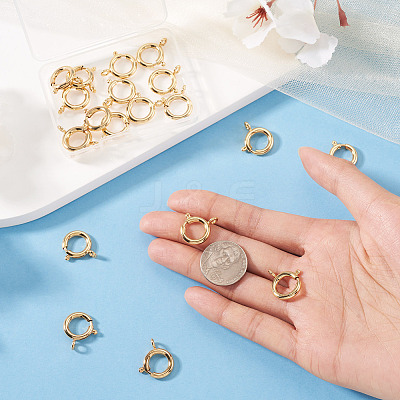20Pcs Brass Spring Ring Clasps KK-TA0008-85G-02-1
